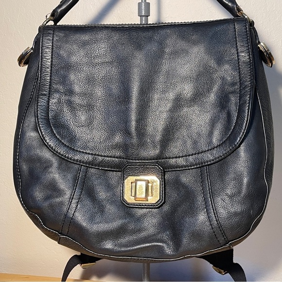 Vintage Y2K Juicy Couture Black Leather Convertible Backpack Shoulder Bag main image 4